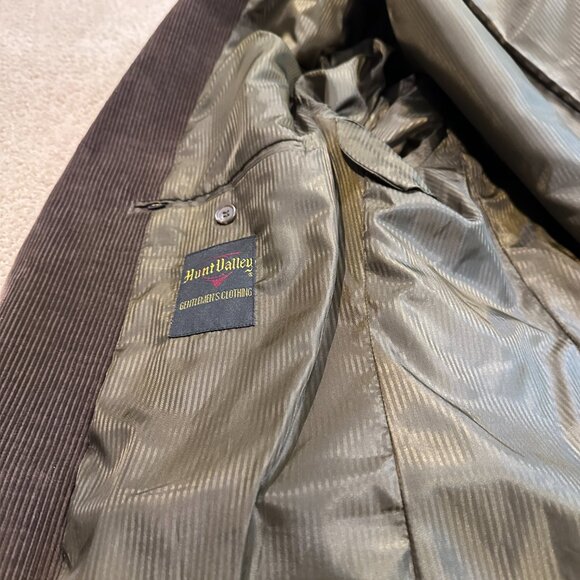 Hunt Valley Blazer Sports Coat Corduroy Brown 2 Button Back Vent Academia Sz 44L - Picture 16 of 16